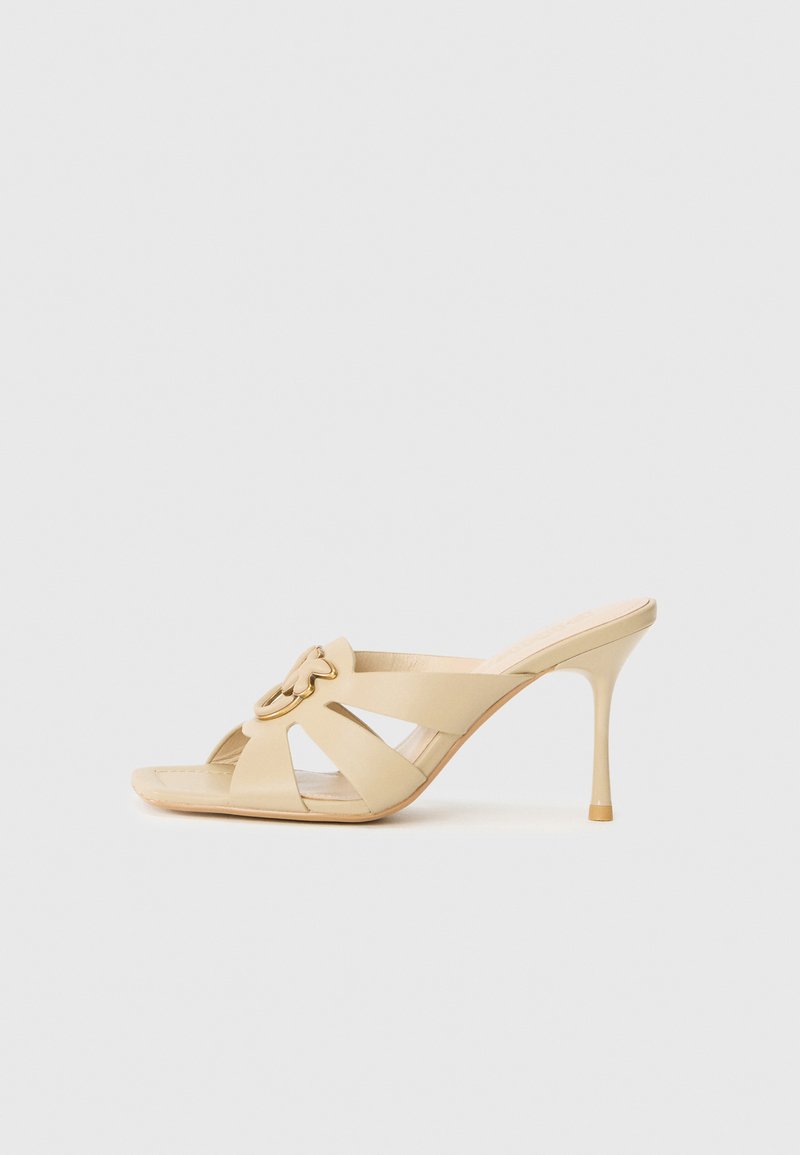 pinko Muiltjes met hak beige