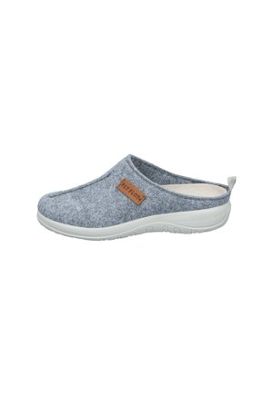 Pantolette flach - grau