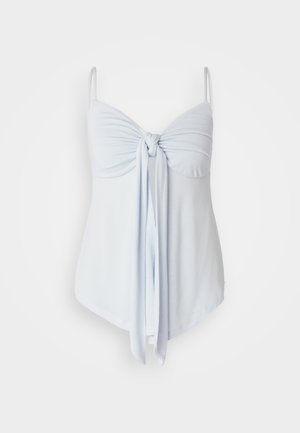Gina Tricot TIE SINGLET - Top - light blue
