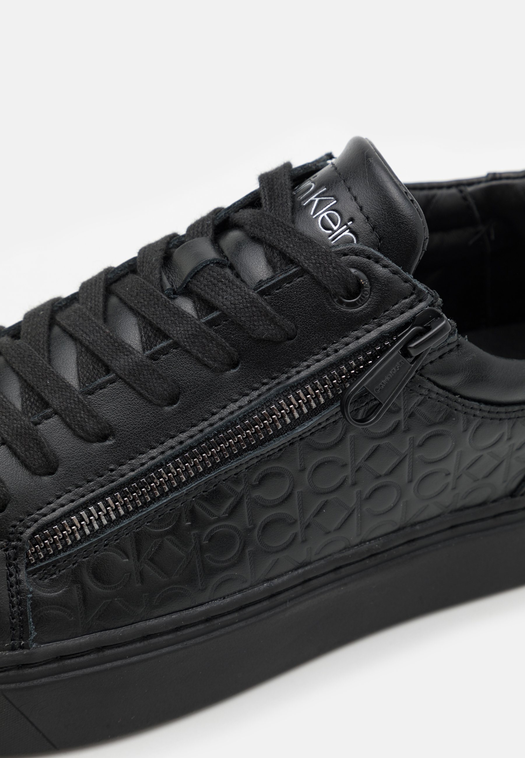 Calvin Klein TOP LACE UP ZIP - Sneaker low - black/schwarz - Zalando.de