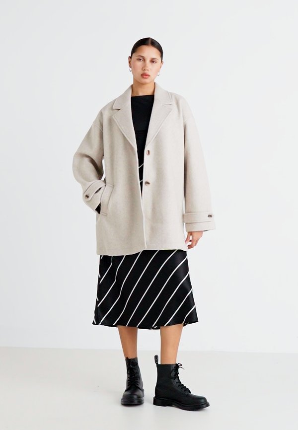 NMALICIA OVERSIZE - Classic coat - silver lining melange2