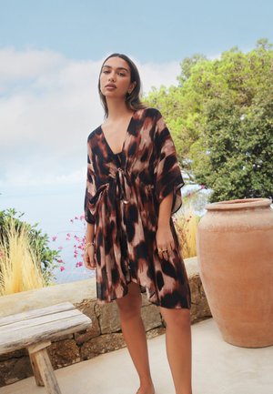 Next, REGULAR FIT - LONG LINE TIE WAIST KAFTAN  - Strand accessories - leopard
