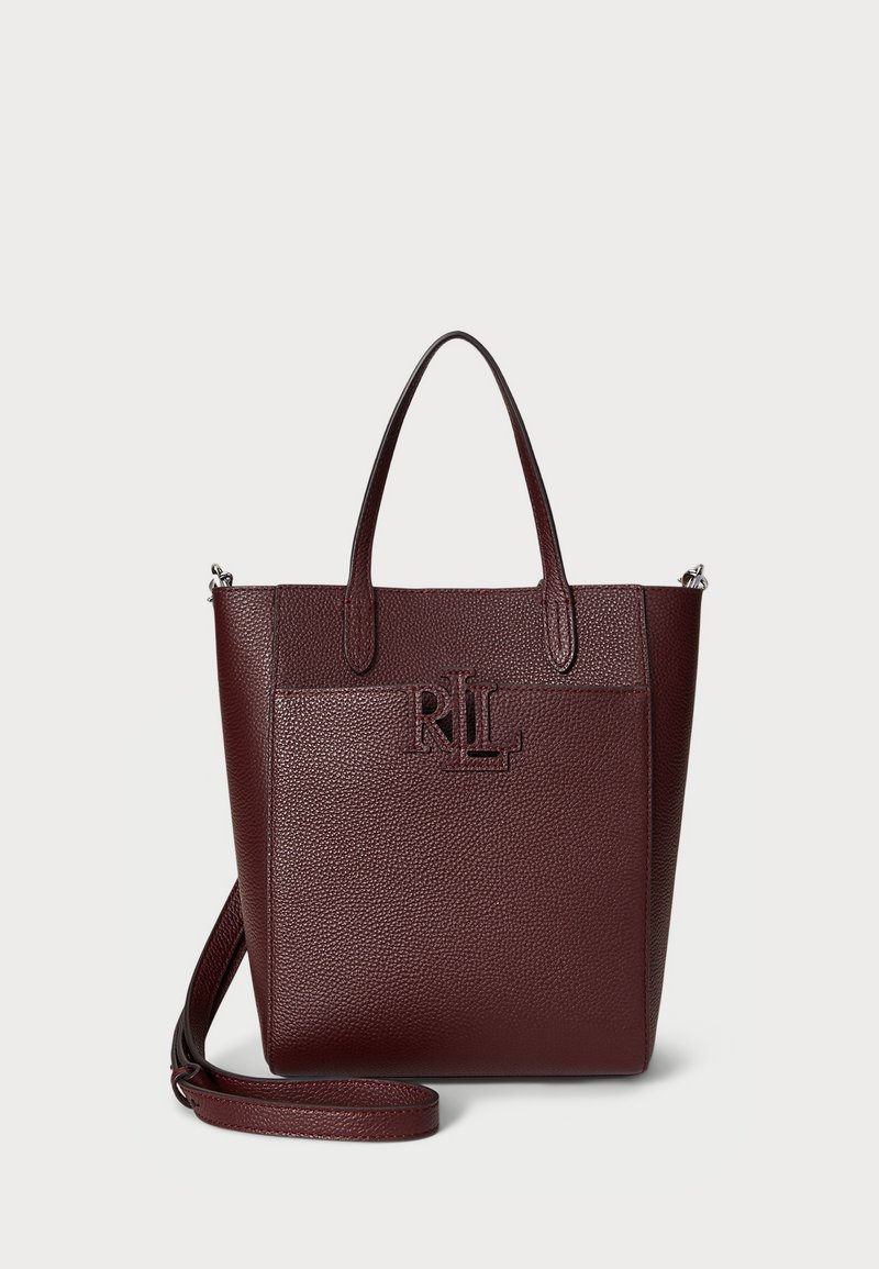 Lauren Ralph Lauren PEBBLED LEATHER SMALL CAMERYN TOTE BAG - Handbag - dark garnet