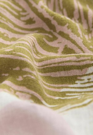 Next SHORT SLEEVE TIE WAIST MIDI - Marškininė suknelė - cream palm print