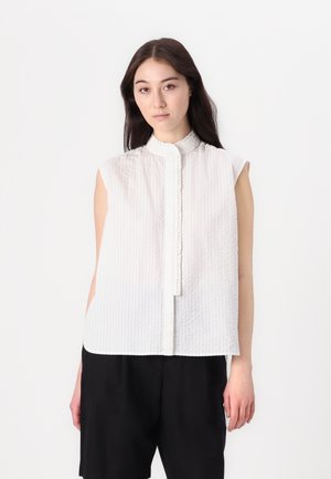 RUFFLE SHIRT - Top - seersucker/ecu