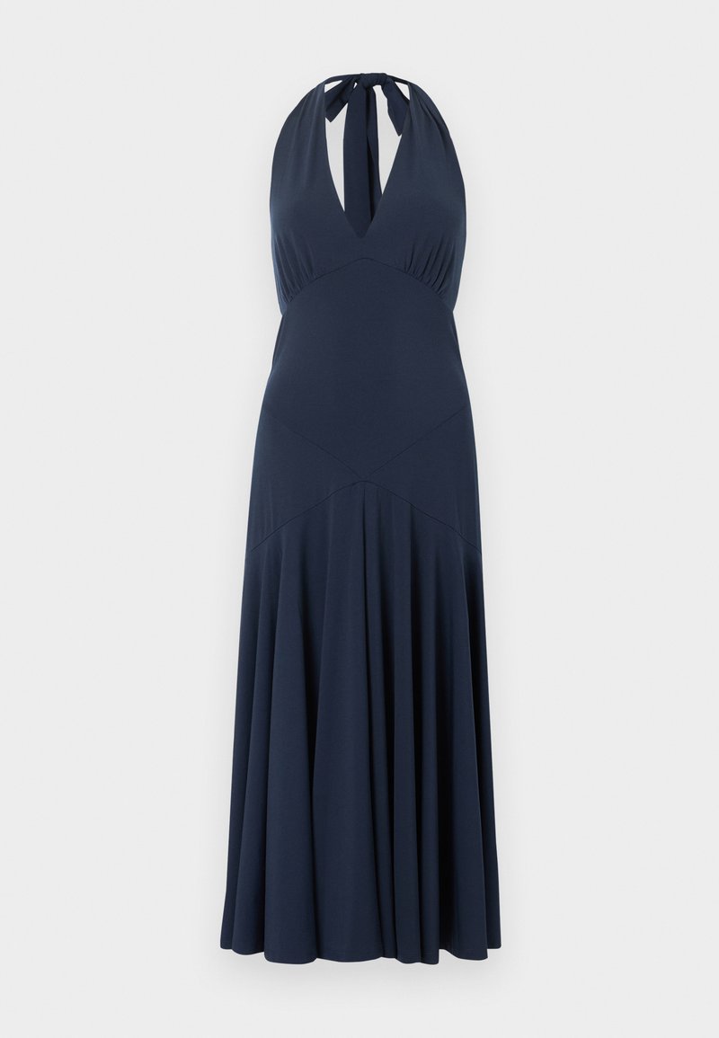 michael kors navy halter dress MICHAEL Michael Kors HALTER LONG MIDI - Day dress - midnight blue/dark blue