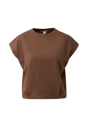QS, T-SHIRT - Basic T-shirt - braun