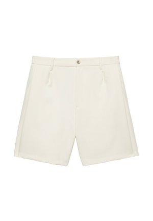 PULL&BEAR, WITH DOUBLE DARTS - SMART BERMUDA SHORTS - Shorts - light yellow