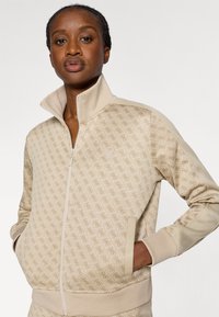 Guess MAYA FULLZIP SWEATSHIRT - Μπουφάν προπόνησης - beige