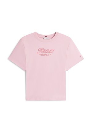 Tommy Hilfiger Curve CURVE GRAPHIC INTERLOCK KNIT T-SHIRT - Majica kratkih rukava s printom - bonita pink