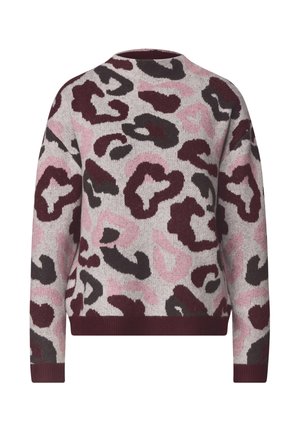 Street One, TURTLENECK JUMPER WITH LEOPARD PRINT - Jersey de punto - pure beige