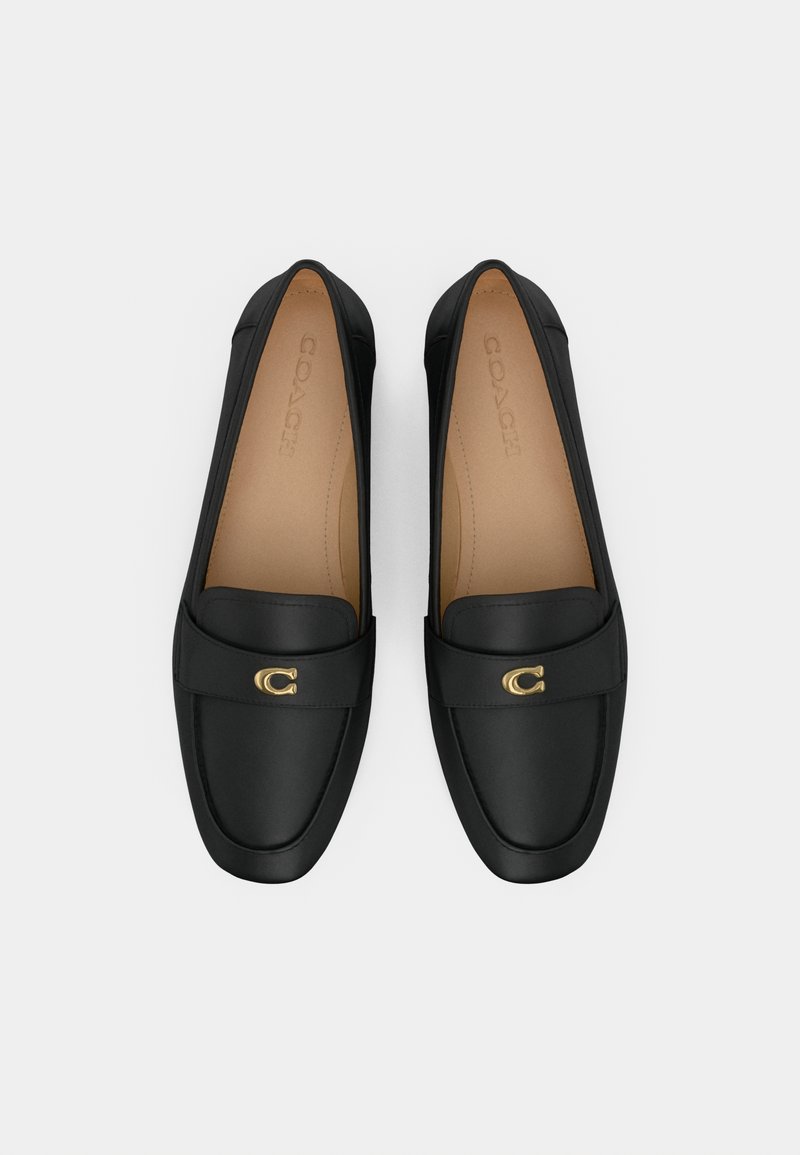 Coach Black Leather Slip-On Loafers with Tan Insole Coach Women main image 3