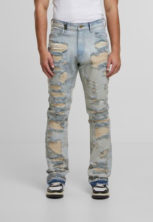 KALIDON - Flared Jeans - sand blue