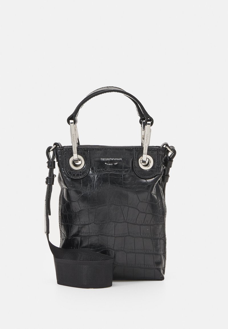 Emporio Armani IPHONE CROSSBODY CROCO Umhängetasche black/schwarz
