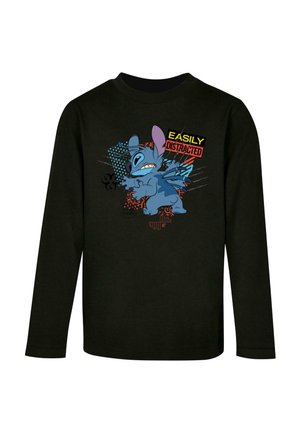 LILO AND STITCH - EASILY DISTRACTED  - Long sleeved top - black