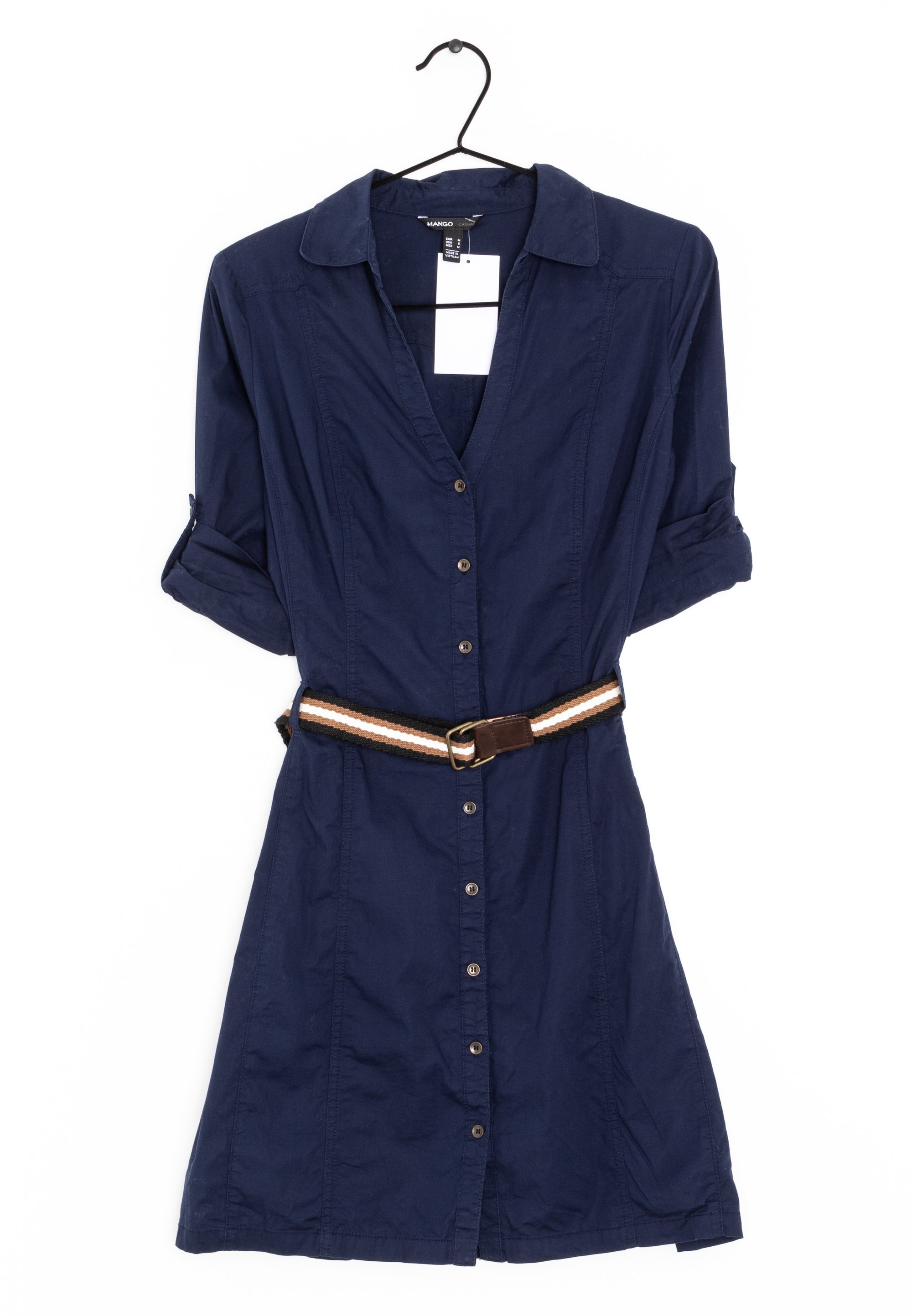 Mango Vestido camisero blue/azul marino (Segunda mano