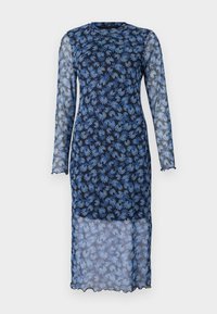 MIDI DRESS MOCK NECK - Day dress - blue