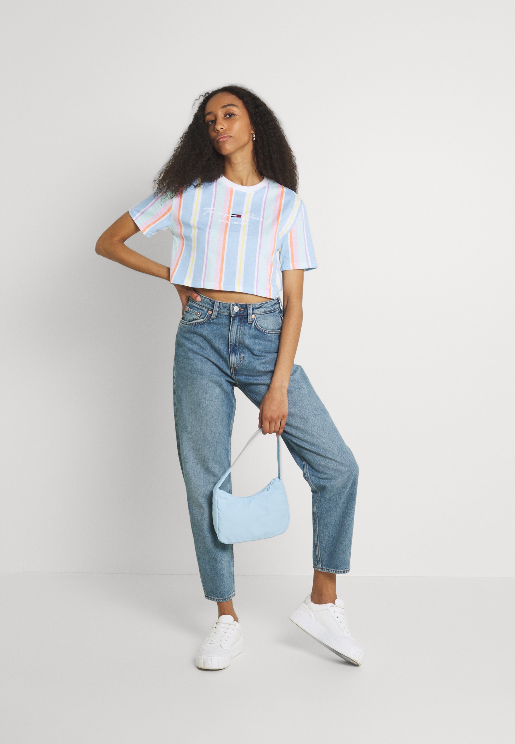 Tommy Jeans STRIPE CROP TEE - T-shirt 