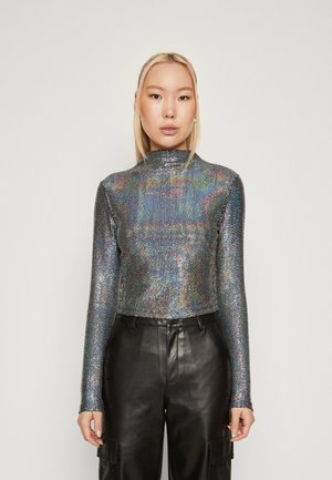 ONLY ONLISABEL GLITTER - Μπλούζα με μακριά μανίκια - black/multi