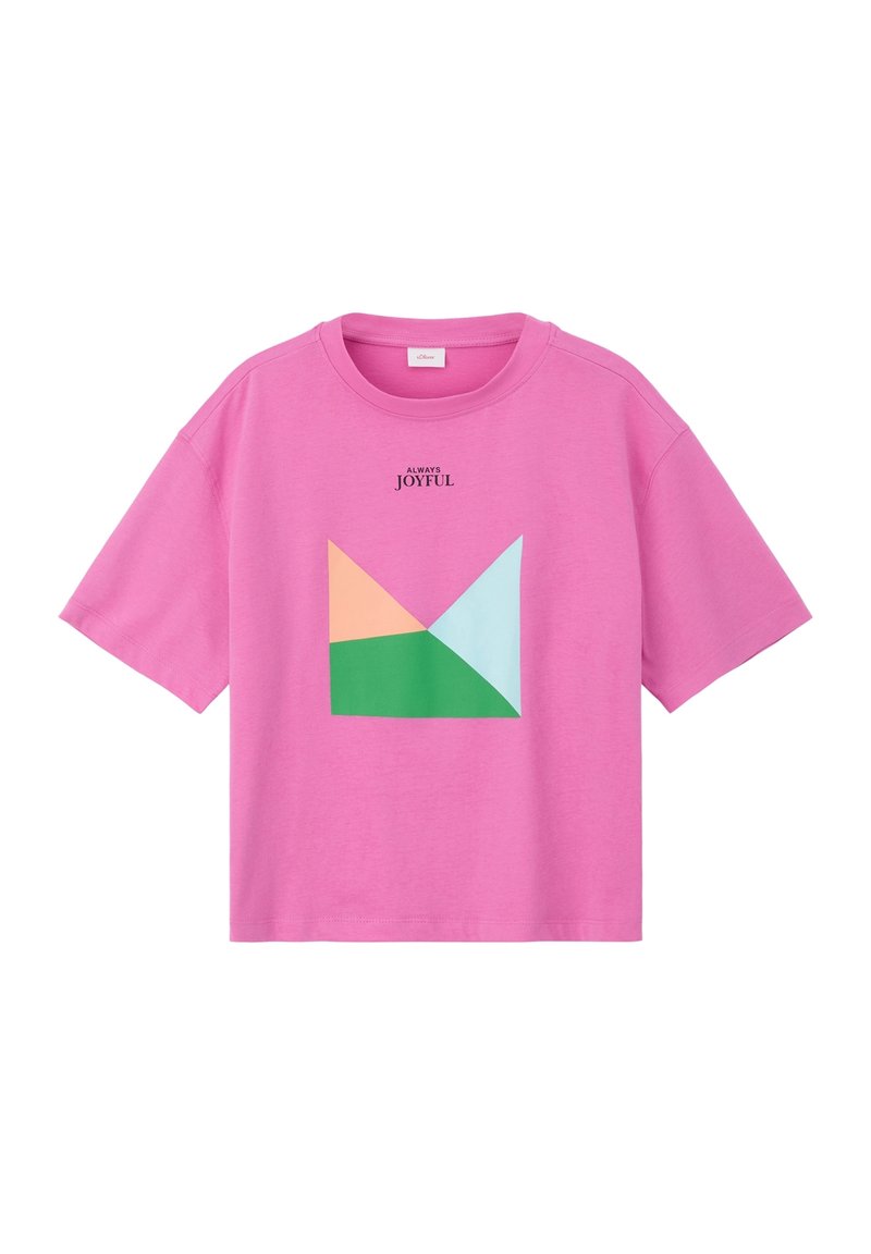 s.Oliver MIT FRONTPRINT - T-shirt print - pink