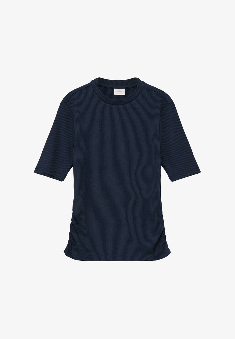 s.Oliver MIT RAFFUNG - T-shirt basique - navy