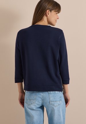 Cecil, 3/4-ARM SHIRT MIT RUNDHALS UND WORDING - T-shirt à manches longues - urban dark blue