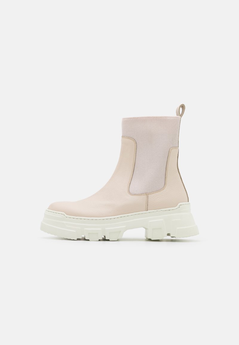 Damen Ankle Boots | Noclaim Plateaustiefelette beige - ZP90612 Damen Ankle Boots | Noclaim Plateaustiefelette beige - ZP90612