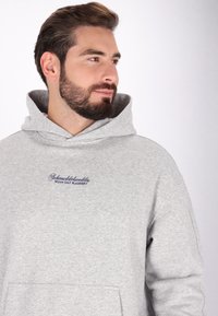 Schmuddelwedda Felpa con cappuccio - grau melange