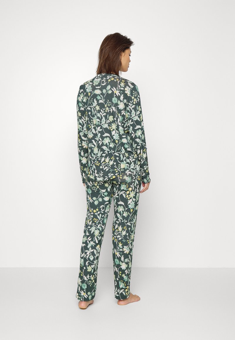 Damen Nachthemden | Esprit ROAD PRINT LONG PANTS Nachtwäsche Set dark teal green/grün - KP36838 Damen Nachthemden | Esprit ROAD PRINT LONG PANTS Nachtwäsche Set dark teal green/grün - KP36838