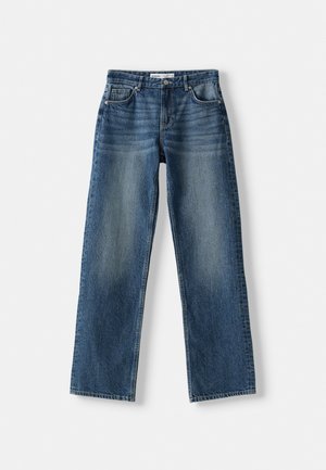 Bershka Straight leg jeans - dark blue