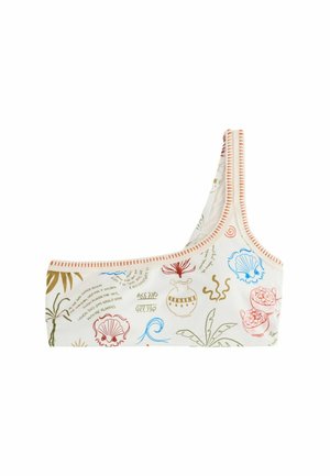 REGULAR FIT - ONE SHOULDER - Sutien costum de baie din două piese - white sol de palma