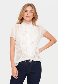 Saint Tropez LILJASZ CRINKLE SS - Camicia - zephyr green hearts