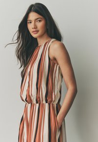 Next PETITE FIT - SLEEVELESS WIDE   - Jumpsuit - brown cream stripe