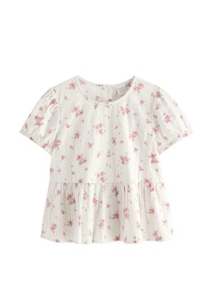 LINDEX TUNIC WITH PUFF SLEEVES LINDEX - Pusero - white