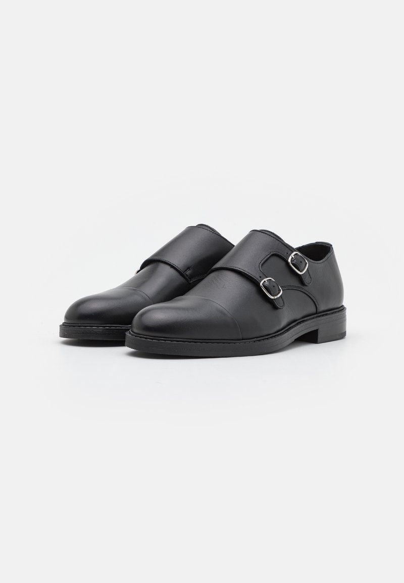 Homme SLHBLAKE MONK SHOE - Mocasines - black/negro -
