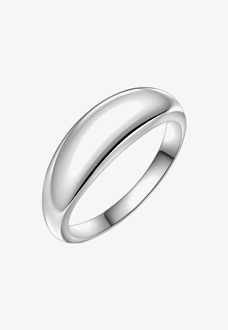 Fényes ezüst esküvői gyűrű, sima, lekerekített élek, széles kialakítás, fényvisszaverő felület, egységes forma, minimalista díszítések nélkül.