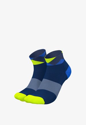 INCYLENCE, RUNNING PEAKS SHORT - Sneaker socks - navy blue canary