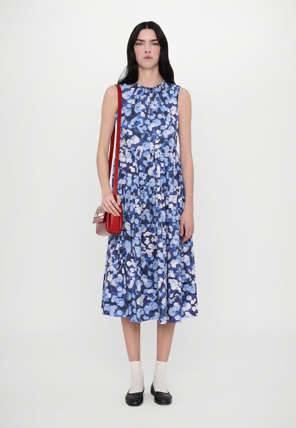 SLEEVELESS FULL SKIRT MIDI DRESS - Day dress - indigo4