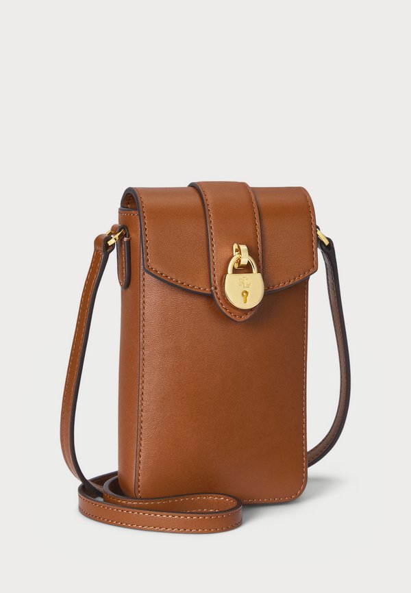 LEATHER TANNER CROSSBODY TECH CASE - Phone pouch - tan3