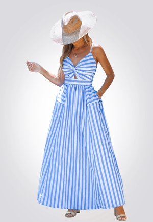 Cupshe SWEETHEART TWIST KEYHOLE - Maxi šaty - blue white