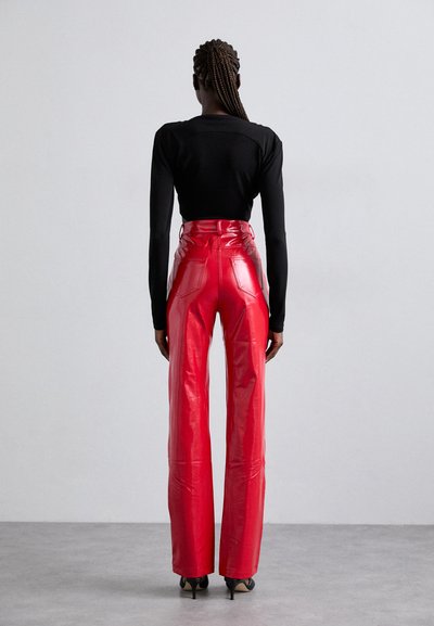Norma Kamali HIGH WAIST  - Trousers - tiger red