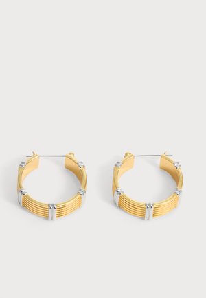LUV AJ, THE TWO TONE SIERRA BAR HOOPS - Σκουλαρίκια - gold-coloured