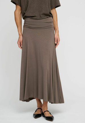 GRACIOUS - Maxi sukně - dark taupe