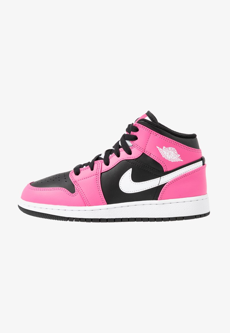 Jordan Air 1 Mid Unisex Basketbalschoenen Black White Pinksicle Zwart Zalando Nl
