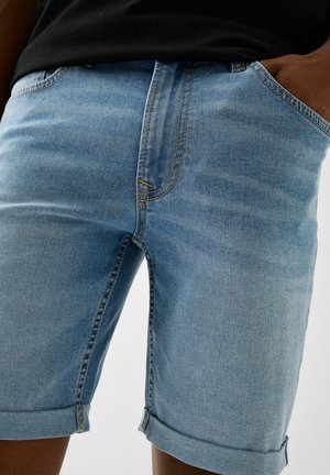 Denim shorts - light-blue denim