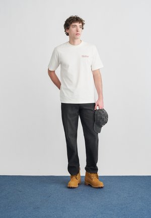 RELAXED WORK - Straight leg jeans - black wash faded