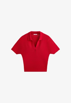 OYSHO, Polo shirt - mottled red