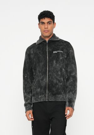 ZIP-UP SWEATER - Kardigán - black