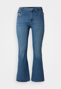CARSANDRA ZIP BOX  - Flared jeans - medium blue