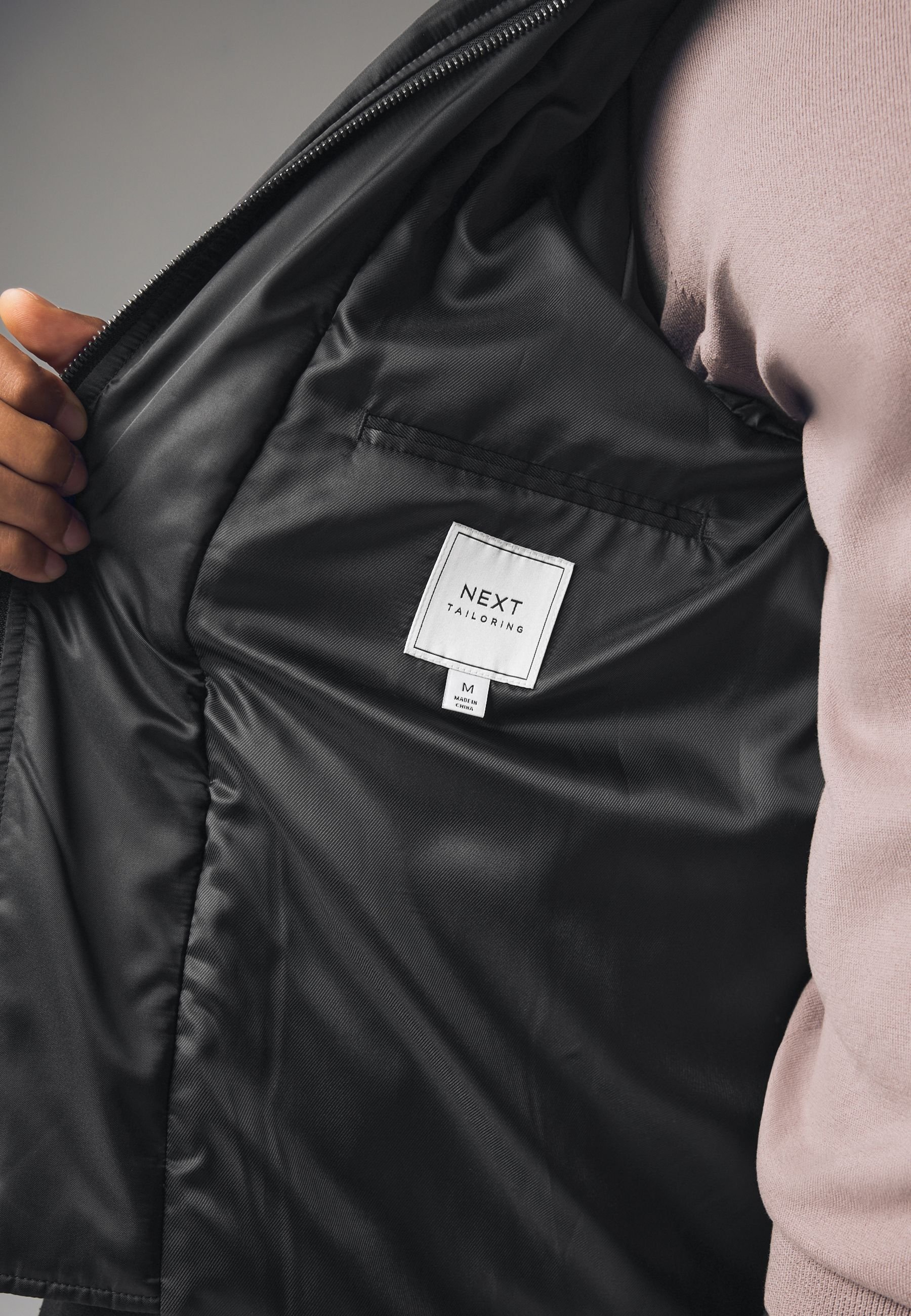 Next FIT - FUNNEL NECK - REGULAR FIT - Short coat - black - Zalando